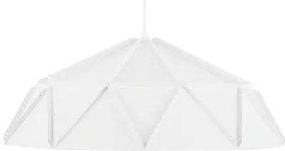 Zdjęcie produktu dla BELIANI Lampa wisząca biała metalowa 120 cm ażurowa geometryczny klosz nowoczesna