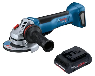 Obrázek produktu pro Bosch GWS 18V-10 P Professional akumulátorová úhlová bruska 18 V 125 mm bezkartáčová + 1x akumulátor ProCORE 4,0 Ah – bez nabíječky