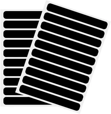 Productafbeelding van Reflecterende stickers zwart - 2 x 20 stuks - 8 x 1 cm