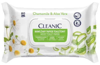 Produktbild von Cleanic Feuchtpapier mit Kamillenextrakt, 80 Stück