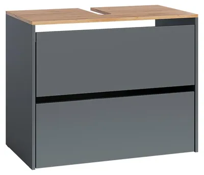 Produktbild von Waschbeckenunterschrank Vicco Viktor Anthrazit/Goldkraft Eiche 80.2 x 65 cm, Model 59936