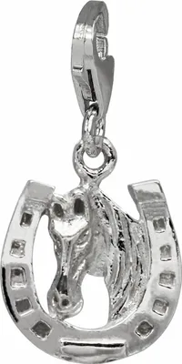 Produktbild von SilberDream Charm Schmuck Armband Anhänger Hufeisen 925 Echt Silber FC726I