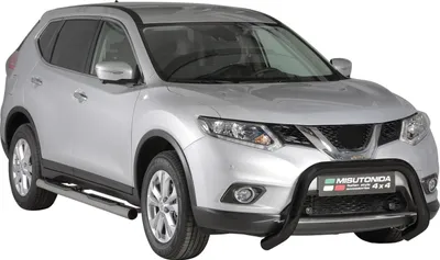 Zdjęcie produktu dla Listwa ochronna przedniego zderzaka do Nissan X-Trail 2015-2017 ø76mm stalowa czarna