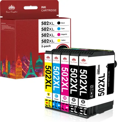 Produktbild von Tonerkingdom 502 XL Remanufactured Tintenpatrone für Epson 502XL Multipack Ersatz für Workforce WF-2860DWF WF-2880DWF WF-2865DWF WF-2885DWF (5 Pakete)