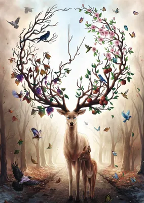 Image de Puzzle de 1000 pièces représentant un cerf fantastique. Adultes et enfants à partir de 14 ans. Puzzle de haute qualité. 12000459. Ravensburger