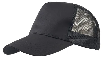 Image de Casquette de camionneur Atlantis Rapper à 5 panneaux LT893 (taille unique) (noir/noir)