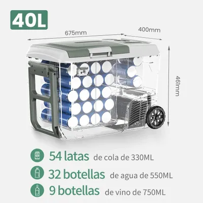 Produktbild von Mini-Kühlschrank - Autokühlschrank - Mini-Kühlschrank - Kühlbox - Tragbare Kompressor-Kühlbox - Elektrische Gefrierbox