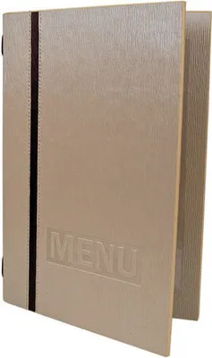 Produktbild von 1x Speisekarte "Elegance" A5 beige 8 Seiten