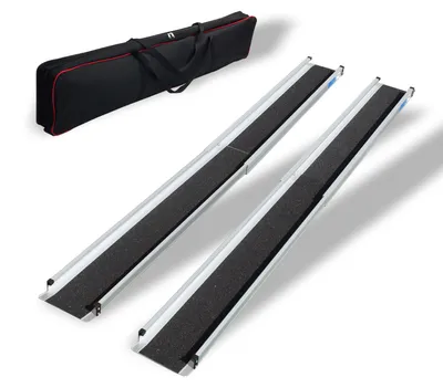 Produktbild von TRUTZHOLM 2x Teleskoprampe Alu beschichtet 105-183cm Traglast 272 kg Rollstuhlrampe inkl. Tasche