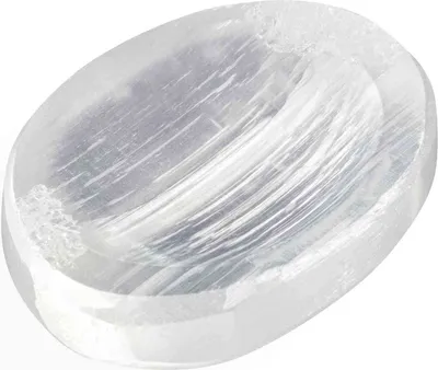 Produktbild von Selenit Bohne 4x3cm – Handgeschnitzte Bohne für Edelsteine und Meditation