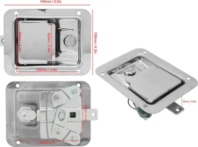 Immagine prodotto di Chiusura con cassetta degli attrezzi, montaggio a filo, leva di chiusura con 2 chiavi per rimorchi, camion, camper, armadio elettrico