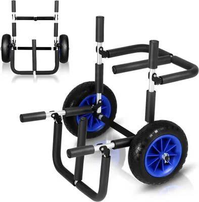 Obrázek produktu pro Fiqops surfovací vozík přepravní vozík dvojitý pro 2x SUP stand up paddle surfovací prkno z hliníku příslušenství pro vodní sporty