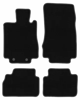 Produktbild von Nadelfilz-Fußmatten für Mercedes S-Klasse W220 1998-2005 (Limousine Kurzversion) – 4-tlg, Schwarz, passgenau – Wielganizator BASIC