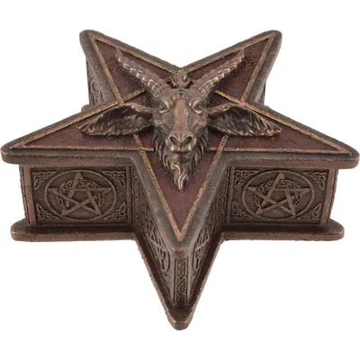 Produktbild von Pentagramm Box Baphomet "Siegel des Baphomet" bronze/coloriert
