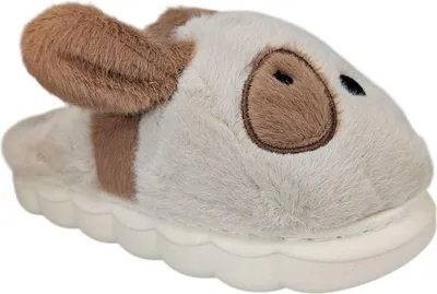 Produktbild von Kinder Gefüttert Hausschuhe Isoliert Slippers Jungen Mädchen Schlappen Animals Beige Gr.30/31