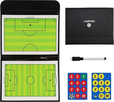 Productafbeelding van Voetbaltactiek-planbord, halve veld, magnetisch - Tactiektabel voor voetbaltraining