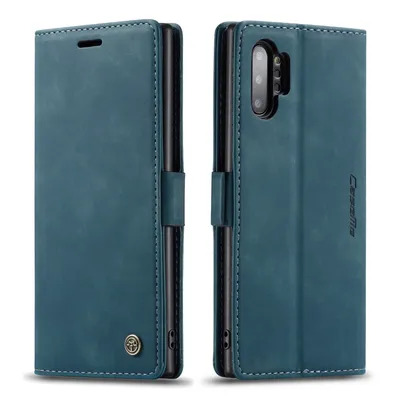 Obrázek produktu pro Galaxy Note 10+ Plus Pouzdro, RetroPolyuretanKožené Pouzdro, Kapsy na Karty, Magnetické Uzavírání, Pouzdro s Funkcí Stojánku pro Samsung Galaxy Note 10 Plus / Note 10+ modré