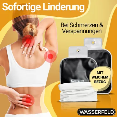 Produktbild von WASSERFELD® Moorkissen für Mikrowelle - Hochwertiges Wärmekissen Mikrowelle - Therapeutisches Moorkissen für Nacken, Schulter, Rücken & Bauch - Moor Wärmekissen gegen Verspannungen klein