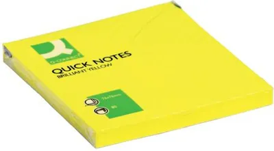 Image de Q-Connect® KF10514 Papillons adhésifs Brillant - 76 x 76 mm, jaune