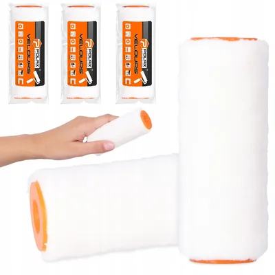 Produktbild von Polax Farbroller-Ersatzrolle 10 cm Velours 3 Stück