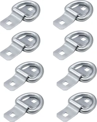 Produktbild von Zurröse für Anhänger aus rostfreiem Stahl, belastbar bis zu 800kg, 8er Set – Bodenöse, Zurrpunkt, Trailer, Anhänger Ladungssicherung