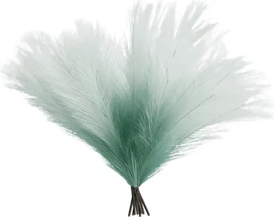 Imagen del producto de Juego de 8 plumas de pampa artificiales: decoración versátil, color verde degradado, ideal para llenar jarrones modernos en hogares, oficinas y fiestas