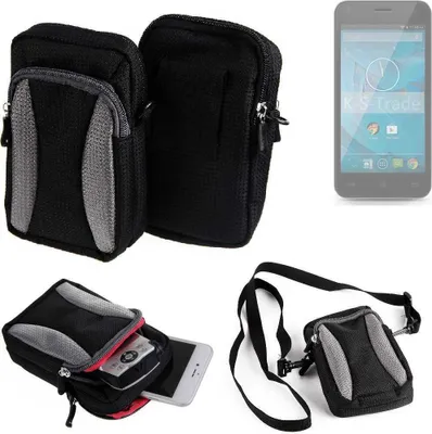 Produktbild von K-S-Trade Holster Schutz Hülle kompatibel mit Qilive Q.4868 Handy Hülle Gürteltasche Umhängetasche mit Zusatzfach schwarz