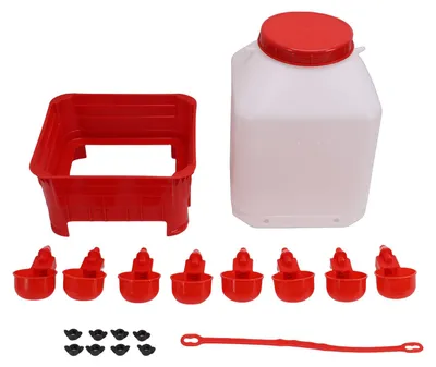 Obrázek produktu pro Velké napáječky pro kuřata (10 l) – plastové napáječky pro drůbež, vhodné i pro kachny