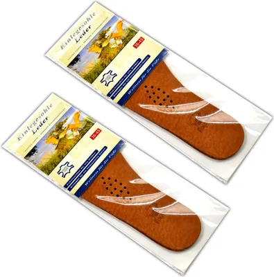 Produktbild von 2 Paar Echt Leder Schuheinlagen Größe 36-45 Leder Einlagen Ledersohlen Einlegesohlen Einlagesohle