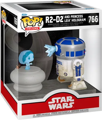 Produktbild von Funko Pop! Star Wars - Deluxe - R2-D2 And Princess Leia Hologram #766