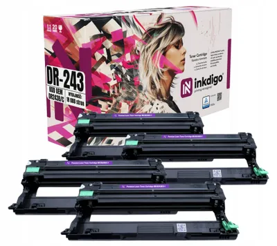 Produktbild von Inkdigo Bildtrommel-Set DR243 für Brother DCP-L3510, DCP-L3510CDW, DCP-L3517CDW, DCP-L3550 – CMYK,