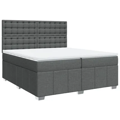 Produktbild von vidaXL Boxspringbett mit Matratze Dunkelgrau 200x200 cm Stoff