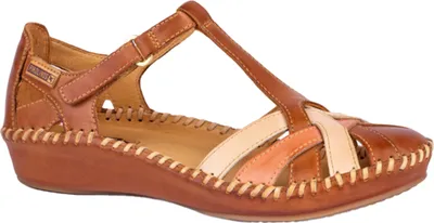 Produktbild von Pikolinos Damen Sandale Leder T-Steg Keilabsatz bequem P. Vallarta 655-0732C5, Größe:38 EU, Farbe:Braun