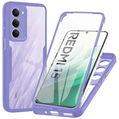 Obrázok produktu pre Techsuit - ColorVerse 360 Series + Screen Protector puzdro s ochranou displeja pre Xiaomi Redmi 15 4G / Redmi 15 5G - fialové