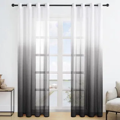 Image de Ensemble de rideaux dégradés pour chambre d'enfant, 2 pièces, multicolore