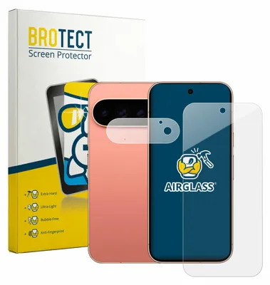 Produktbild von BROTECT Schutzglas für Google Pixel 11 Pro (Display+Kamera) Schutzfolie Panzer Folie Glas Display Schutz klar