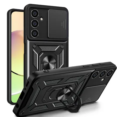 Produktbild von Outdoor Panzer Hülle für Samsung Galaxy A05s mit Kameraschutz Ringhalter Bumper Schwarz