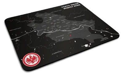 Produktbild von Mauspad mit Stadtplan von Frankfurt und Eintracht Frankfurt Logo