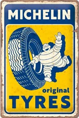 Image de Nostalgic-Art - Plaque d'étain 20 x 30cm - Michelin - Pneus originaux