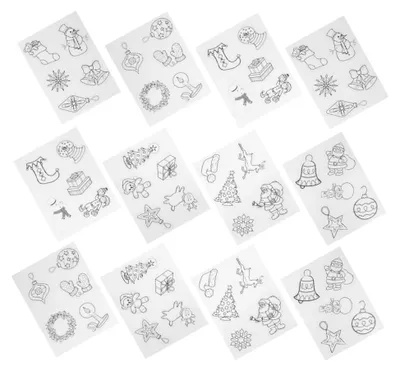 Produktbild von Wärmeschrumpffolien Weihnachtsset 12 Stück Mit Weihnachtsmotiven Schrumpfbare Bastelfolien Für Selbstgemacht Dekorationen Kinderhandwerk Weihnachten