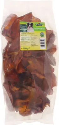 Produktbild von Dehner Lieblinge Hundesnack, Leckerli 100 % natürlich, Kausnack für Hunde, Schweineohren, 1050 g