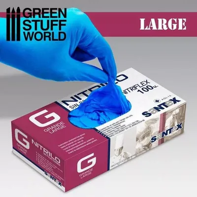 Immagine prodotto di Guanto Monouso In Nitrile Con Polvere Blu 100 Pz. G