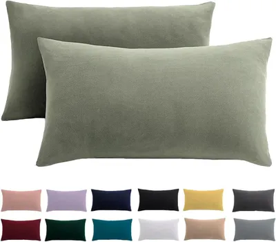 Obrázok produktu pre Poťah na vankúš 40 x 60 cm, 2-dielna sada - Poťah na vankúš 40 x 60 cm, farba sýto zelená, vhodný na vankúše, 100% mikrovlákno. Poťah je nenáročný na údržbu, nežehlí sa a nemačká sa