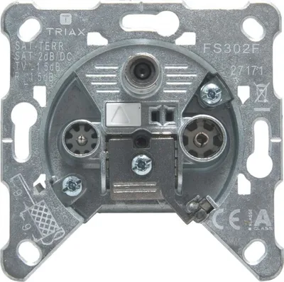 Produktbild von Triax FS 302 F SAT/TV/R, Grau, Zink, EN 50 083-1, EN 50 083-2, EN 50 083-4, 24 V, 0,5 A, -25 - 55 °C