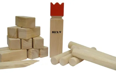 Produktbild von Bex Kubb Viking Original Gummiholz - Red King