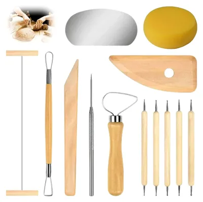 Produktbild von 13-teiliges Set für Töpferwerkzeuge und Modellierung