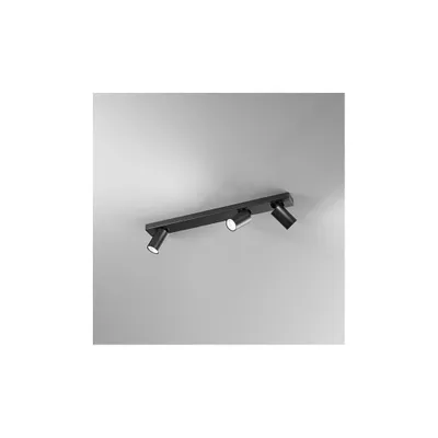 Image de Applique Led Ronde Noire Orientable Oddy 3Xgu10 Perenz