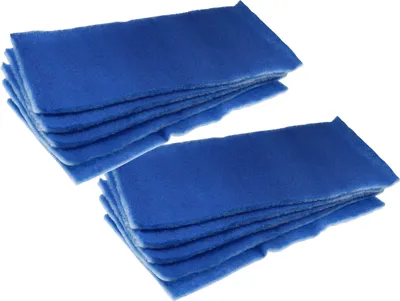 Produktbild von vhbw 10x Luftfilter G4 kompatibel mit Wolf CWL 300, 400 Lüfter, Badlüfter, Ventilator, Lüftungsgerät - Blau Weiß