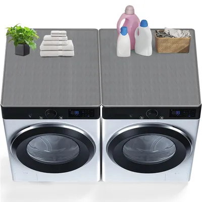 Obrázok produktu pre Podložky pod práčky, 60x50 cm, 2 kusy, sivé, silikónové, odolné, chrániče