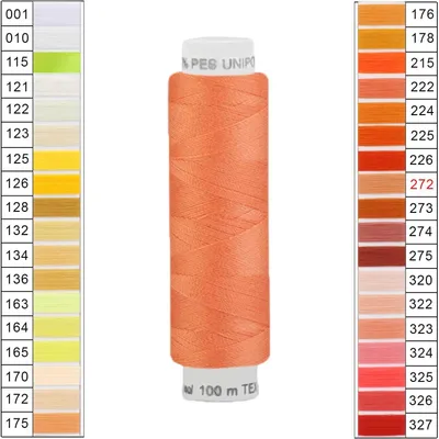 Produktbild von Nähgarn 100m Unipoly 120 Tex14x2 Polyester Nähfaden Nähmaschinengarn Farben 1v6 , Farbe:272